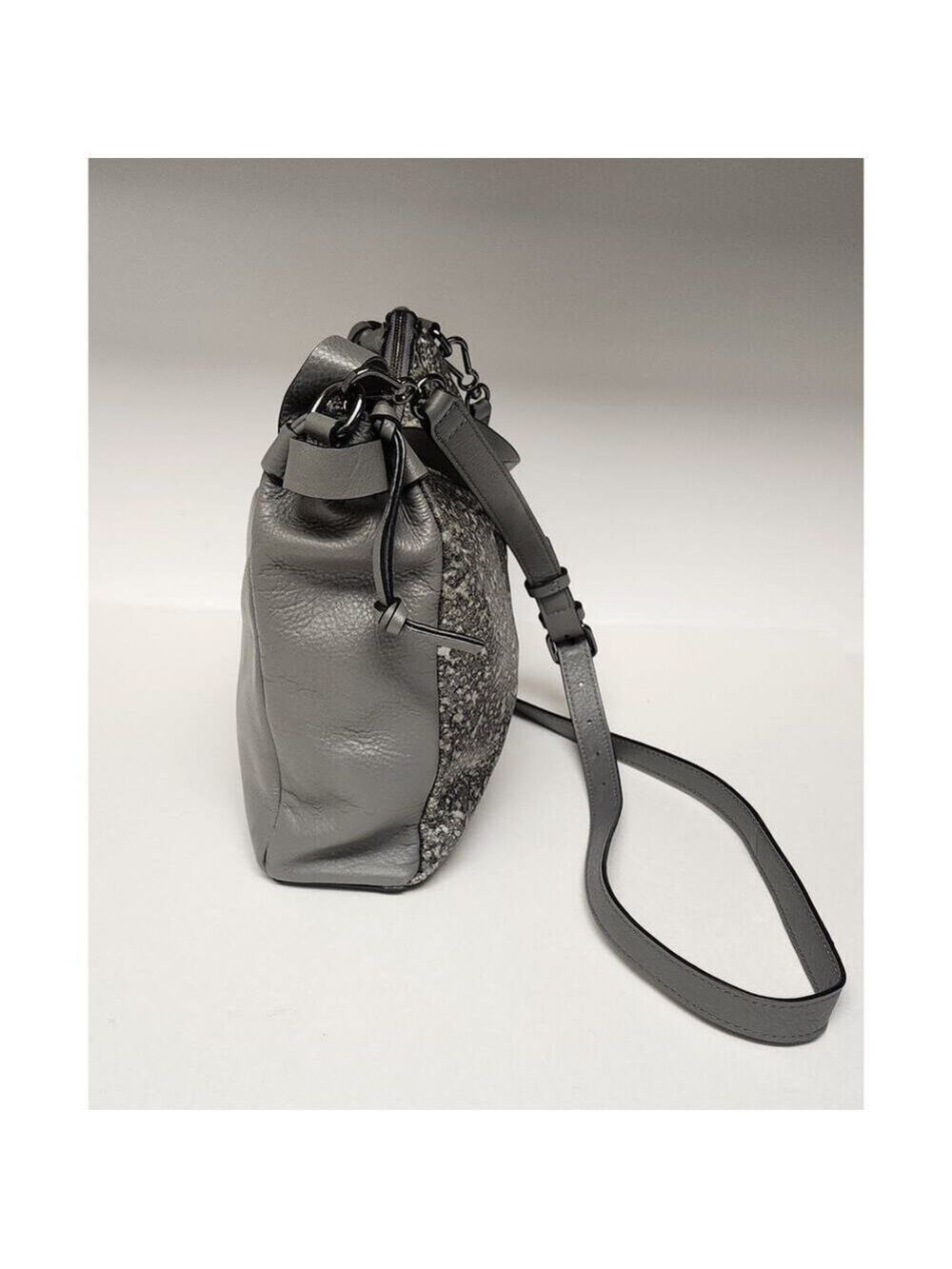 VINCE CAMUTO Alora Leather Crossbody Bag Gray MSRP$248 - Picture 9 of 16